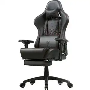 Gaming-Stuhl mit Fußstütze und ergonomischem Design von Dowinx