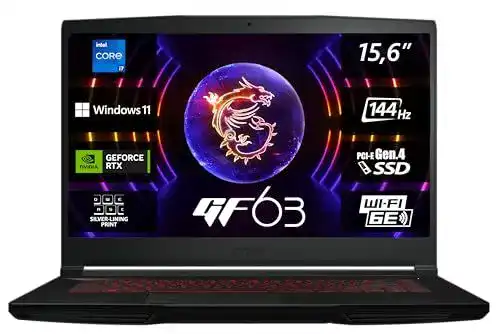 MSI Thin GF63 12VF-298 Gaming-Laptop mit 15,6 Zoll Display
