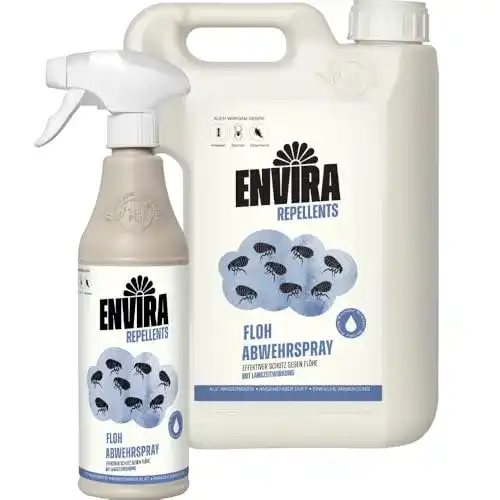 Envira Floh Abwehrspray 500 ml und 2 Liter – Effektives Flohmittel