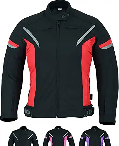 Texpeed Motorradjacke für Damen mit Protektoren für alle Jahreszeiten