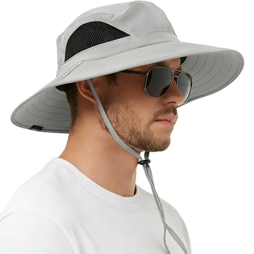 Sonnenhut für Herren und Damen Faltbarer Safari- und Gartenhut mit UV-Schutz