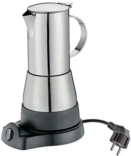 Cilio Espressokocher Aida für 6 Tassen, elektrisch aus Edelstahl