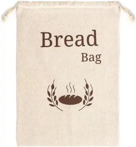Brotbeutel New Living aus 100% Bio-Leinen, extra groß