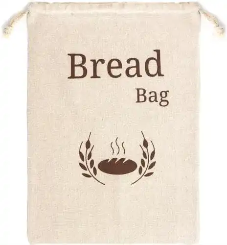 Brotbeutel New Living aus 100% Bio-Leinen, extra groß