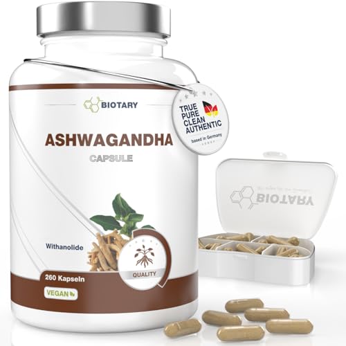 Bio-Ashwagandha Kapseln von Biotary, 260 Kapseln, vegan und rein