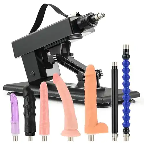 Sexmaschine Sensua mit Stoßfunktion und 2 Verlängerungsstangen