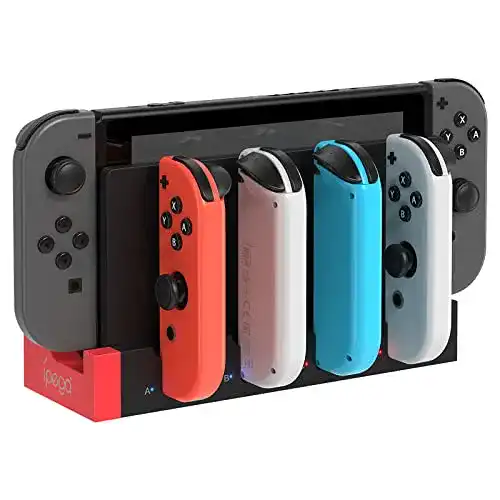 Fyoung Ladestation für Nintendo Switch Controller Joy Con Ladegerät mit LED-Anzeige
