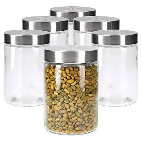 Vorratsgläser Set Bera 6-teilig mit Edelstahldeckel