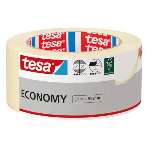 Klebeband tesa Malerband Economy – Vielseitiges Abklebeband für Malerarbeiten