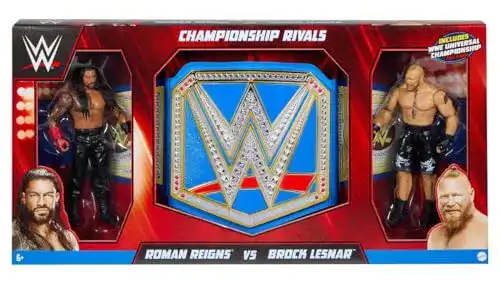 WWE-Gürtel Mattel WWF/WWE Championship Rivals Roman Reigns und Brock Lesnar