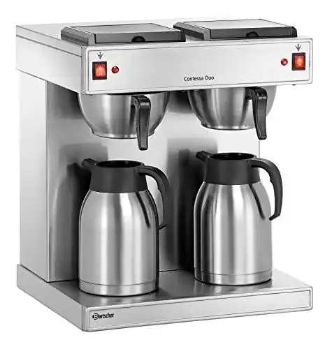 Bartscher Doppel Kaffeemaschine für Kaffeestation Edelstahl 2 x 2 Liter