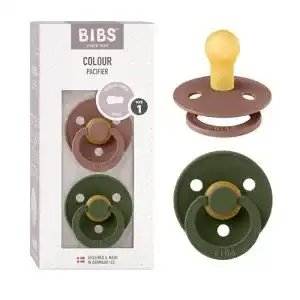 BIBS Colour Schnuller 2er-Pack, BPA-frei, Kirschform, Naturkautschuk