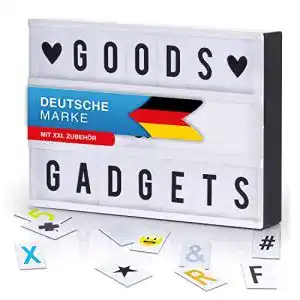 LED Lichtbox Goods+Gadgets XXL mit 204 Buchstaben und USB-Netzteil