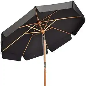 Sonnenschirm aus Holz 300 cm mit UV-Schutz und neigbarem Design