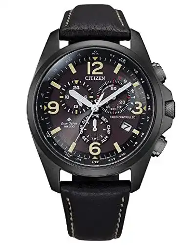 Funk-Solaruhr für Herren von Citizen mit Lederarmband