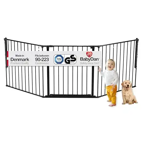 Kaminschutzgitter Babydan Flex L, 90-223 cm, Treppenschutzgitter und Raumteiler