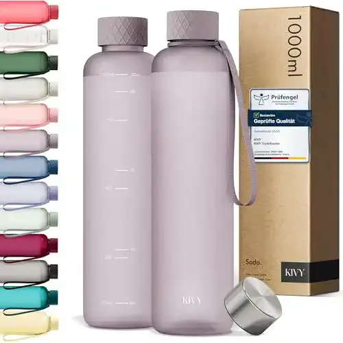 Trinkflasche Kivy Tritan 1L für kohlensäurehaltige Getränke