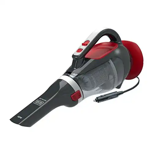 Autostaubsauger Black+Decker 12V mit Bürstenaufsatz und Zubehör
