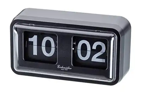 Fallblattanzeige Eichmüller Retro Flip Uhr mit Gehäuse