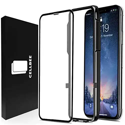Panzerglas für iPhone X/XS von Cellbee Displayschutzfolie mit Staubschutz