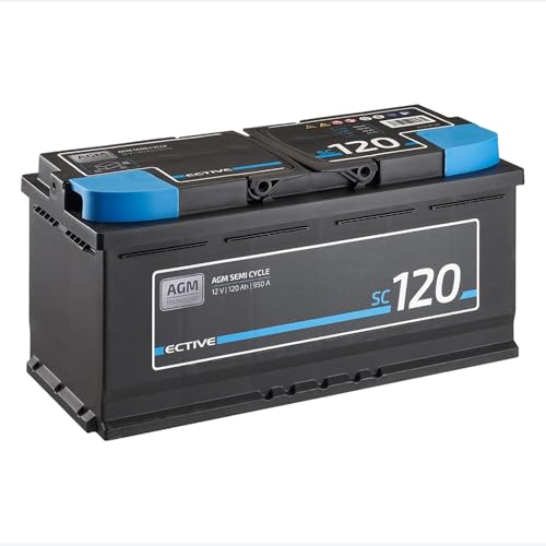 ECTIVE AGM-Batterie SC120-12V mit 120Ah wartungsfrei und vielseitig einsetzbar