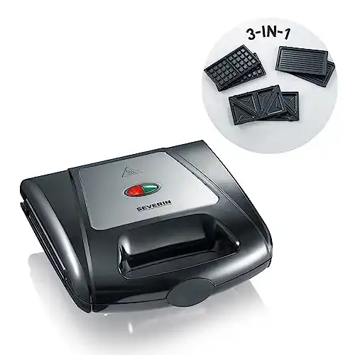 Sandwichmaker 3-in-1 von Severin mit Toaster- und Grillfunktion