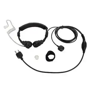 Kehlkopfmikrofon Ciciglow Ohrhörer mit Akustikrohr und PTT-Funktion