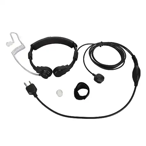 Kehlkopfmikrofon Ciciglow Ohrhörer mit Akustikrohr und PTT-Funktion