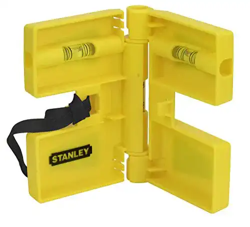 Pfostenwasserwaage Stanley mit integrierten Magneten, 10 x 14 cm