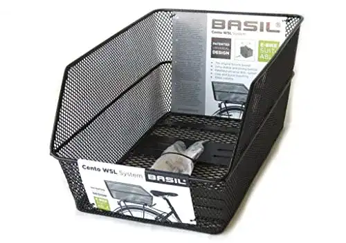 Fahrradkorb Basil Cento WSL Black, 45 x 31 x 22 cm