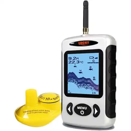 Lucky Fischfinder Tragbarer Drahtloser Sonarsensor mit LCD Display