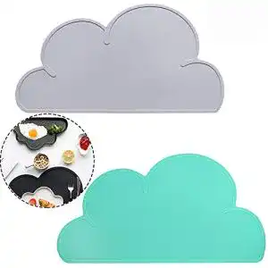 Platzdeckchen Betoy Kinder Tischset Wolke, 2er Set aus Silikon