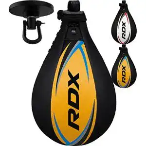 RDX Boxbirne aus Leder für Erwachsene im Set mit Speedball