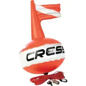 Cressi TA611500 Tauchboje Ankerboje in fluoreszierend Rot/Weiß
