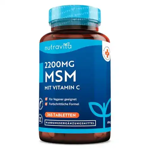 MSM-Pulver Tabletten mit 2200mg MSM und Vitamin C für Gelenke
