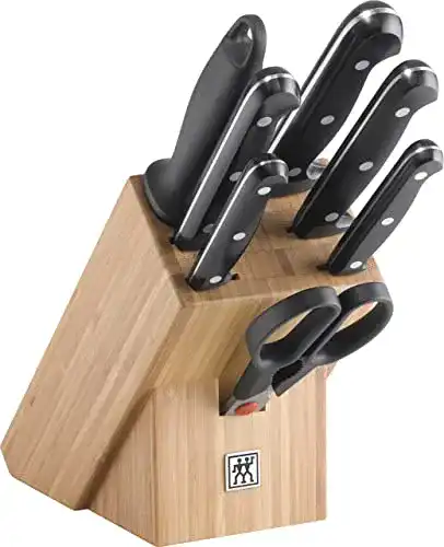 Zwilling Messerblock Twin Chef, 8-teilig mit Bambusblock und Messern