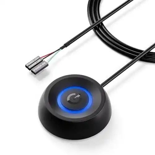 Okaywork 1.8m PC-Netzschalter Verlängerungskabel mit LED-Licht