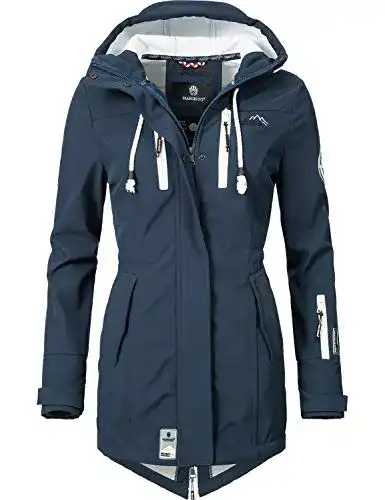 Softshelljacke für Damen von Marikoo mit gefütterter Kapuze