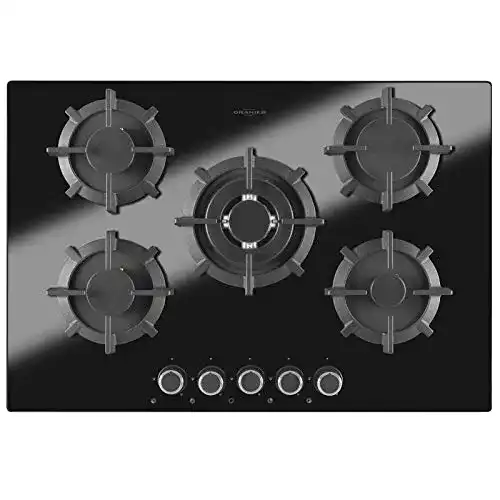 Gaskochfeld 75 cm Oranier rahmenlos mit 5 Brennern für Erdgas