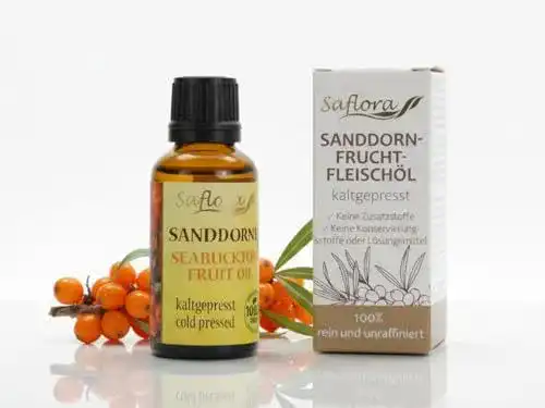 Sanddornöl 100% rein, kaltgepresst, 30 ml