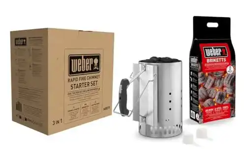 Anzündkamin Weber Anzündset Rapidfire Starter Set für Holzkohlegrills