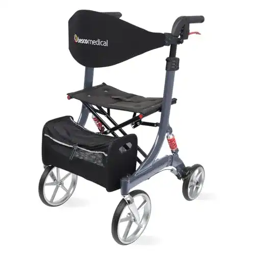 Leichtgewicht-Rollator Spring von Bescomedical Gehhilfe für Alltag und Reisen