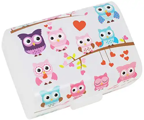 Lunchbox für Kinder com-four Brotdose mit Eulenmotiv für unterwegs
