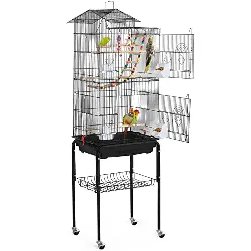 Yaheetech Vogelkäfig für Wellensittiche und andere Vogelarten