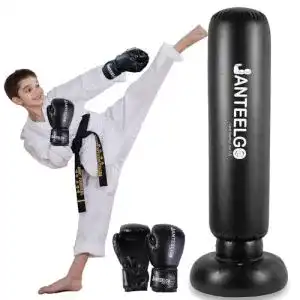 Aufblasbarer Boxsack für Kinder mit Boxhandschuhen von Janteelgo