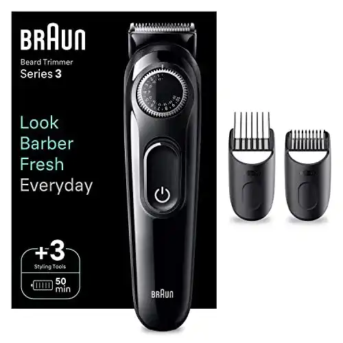 Braun Barttrimmer BT3410 mit ultrascharfer Klinge und 40 Längeneinstellungen