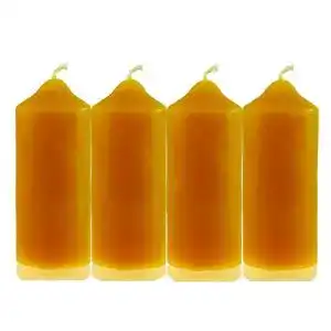 Bienenwachskerzen aus 100% Bienenwachs im 4er Set, 115/45mm