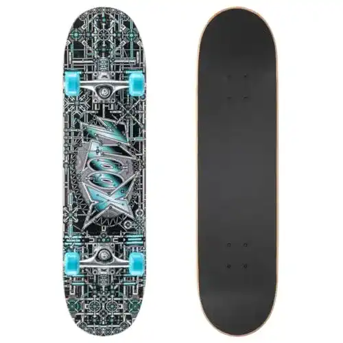 Skateboard Xootz für Kinder Anfänger Double-Kick-Trick
