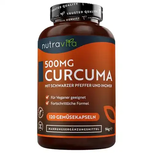 Kurkuma Kapseln Nutravita 500mg Curcuma Extrakt 120 Stück