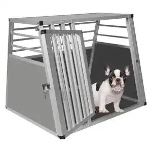 Hundebox für Auto von EUGAD – Aluminium Transportbox für große Hunde